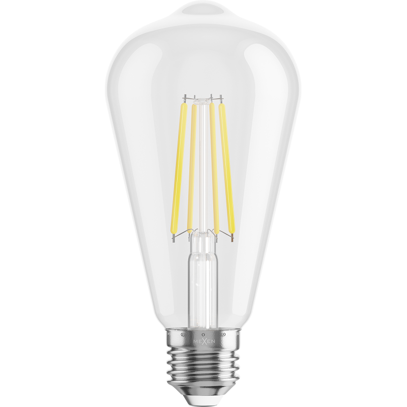 Mexen Vintis LED-Filamentlampe E27, ST64, 8W, Neutral - 4000K, 1055 lm, klar - L152-E27-0840-00