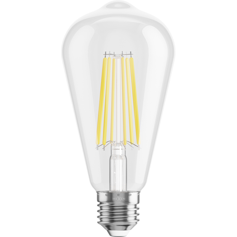 Mexen Vintis LED-Filamentlampe E27, ST64, 10W, Neutral - 4000K, 1320 lm, klar - L152-E27-1040-00