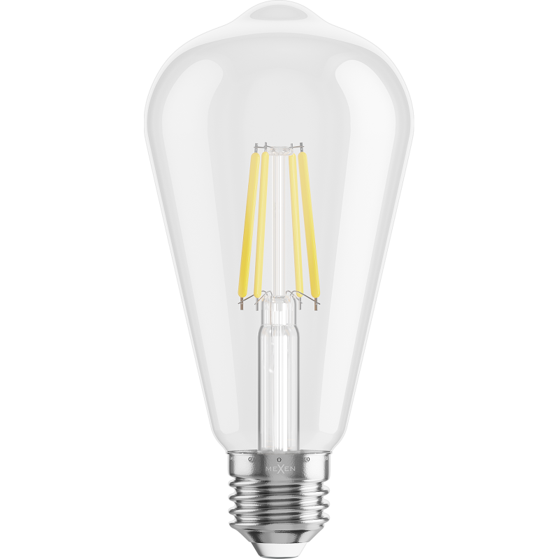 Mexen Vintis LED-Filament-Glühbirne E27, ST64, 6W, Kalt - 6500K, 720 lm, klar - L152-E27-0665-00