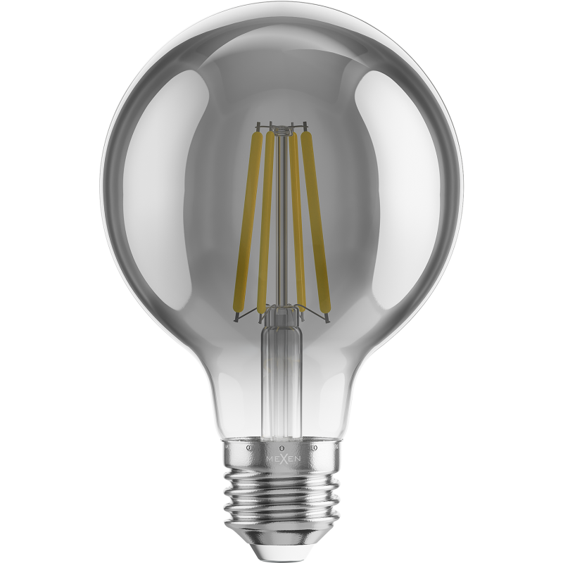 Mexen Vintis LED-Filament-Glühbirne E27, G80, 8W, Warm - 2200K, 600 lm, Rauch - L155-E27-0822-70