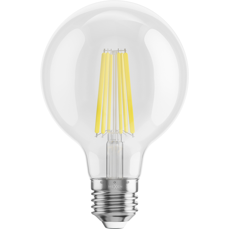 Mexen Vintis LED-Filament-Glühbirne E27, G80, 10W, Neutral - 4000K, 1320 lm, klar - L155-E27-1040-00