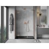 Mexen Mist-H links anschlagbare Duschabtrennung 125 cm, transparent, gebürstetes Kupfer - 8A5-125-001-65-00-L