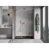 Mexen Mist-H Duschdrehtür rechts 140 cm, transparent, gebürstetes Kupfer - 8A5-140-001-65-00-P