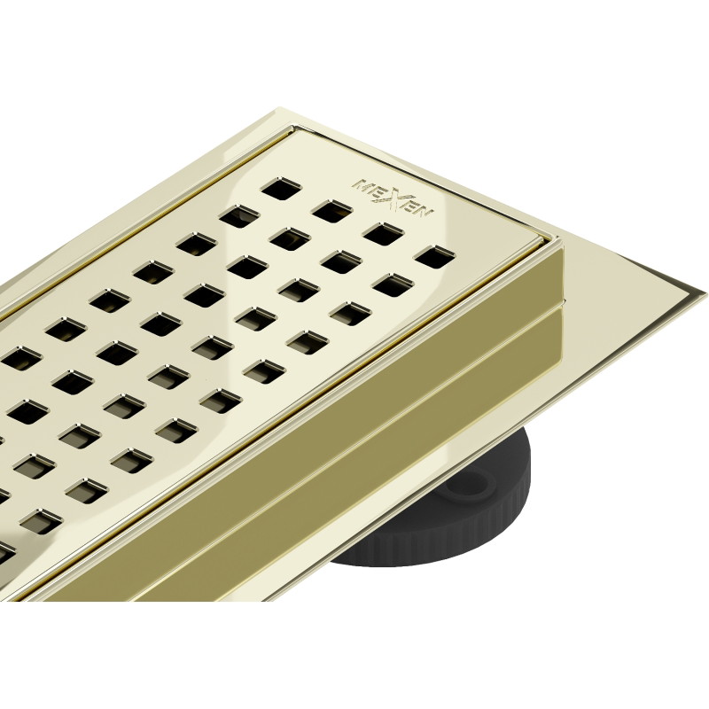Mexen Flat 360° M08 Drehbarer Linienablauf 90 cm, Gold - 1525090-40