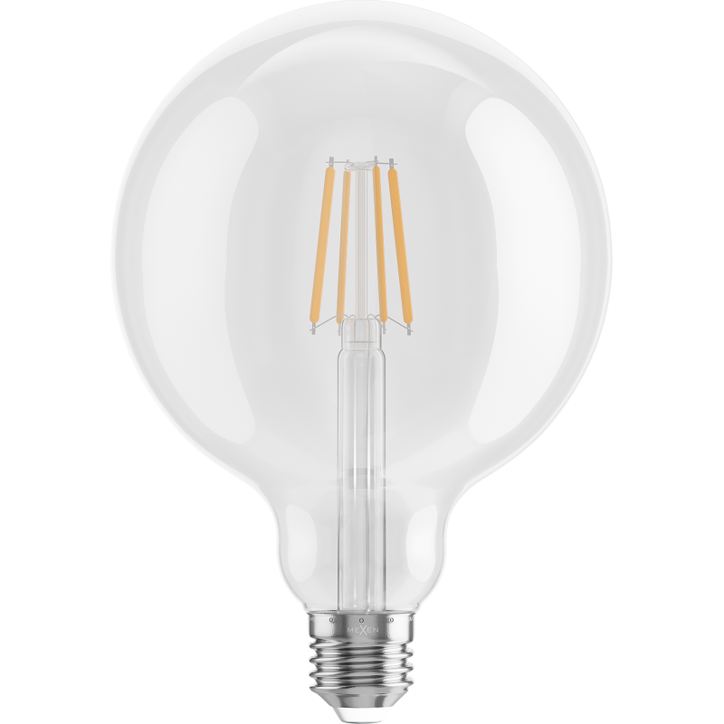 Mexen Vintis LED-Filament-Glühbirne E27, G125, 6W, Warm - 2700K, 720 lm, klar - L158-E27-0627-00