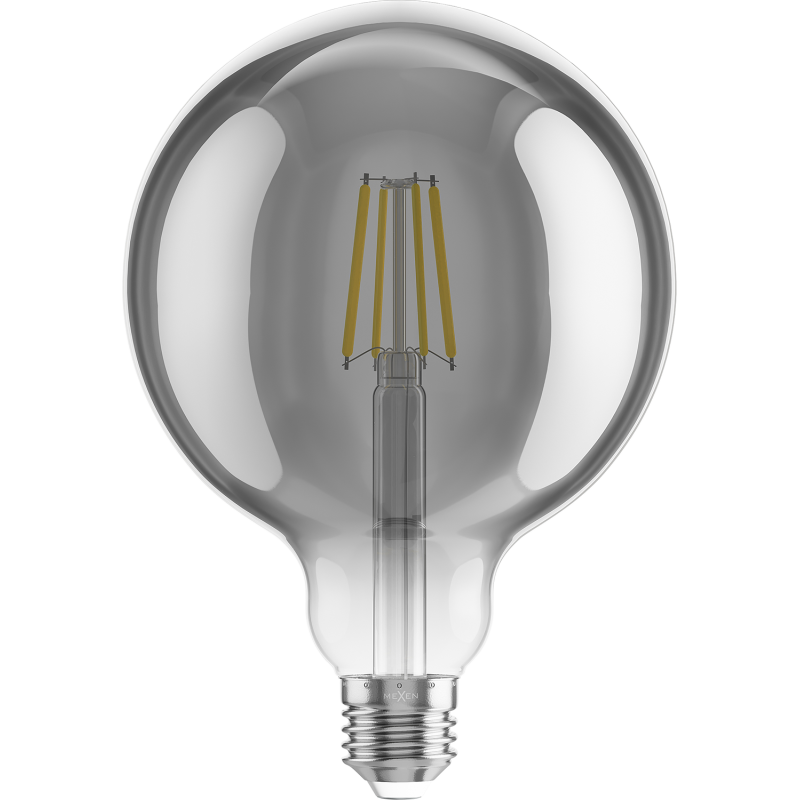 Mexen Vintis LED-Filamentlampe E27, G125, 6W, Warm - 2700K, 510 lm, Rauch - L158-E27-0627-70