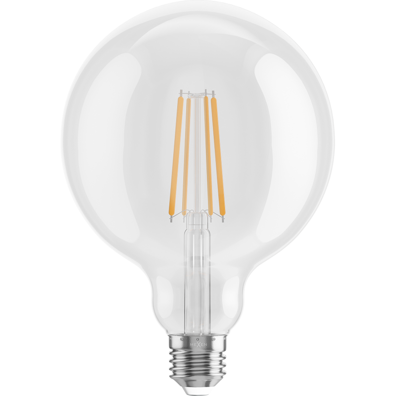 Mexen Vintis LED-Filament-Lampe E27, G125, 8W, Warm - 2700K, 1055 lm, klar - L158-E27-0827-00