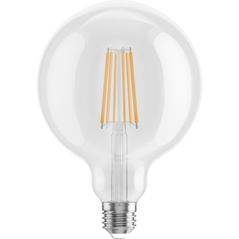Mexen Vintis LED-Filament-Glühbirne E27, G125, 10W, Warm - 2700K, 1320 lm, klar - L158-E27-1027-00