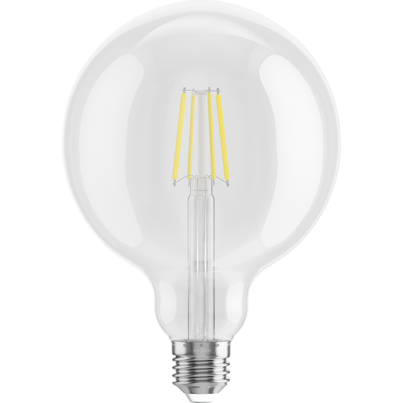 Mexen Vintis LED-Filament-Glühbirne E27, G125, 6W, Neutral - 4000K, 720 lm, klar - L158-E27-0640-00