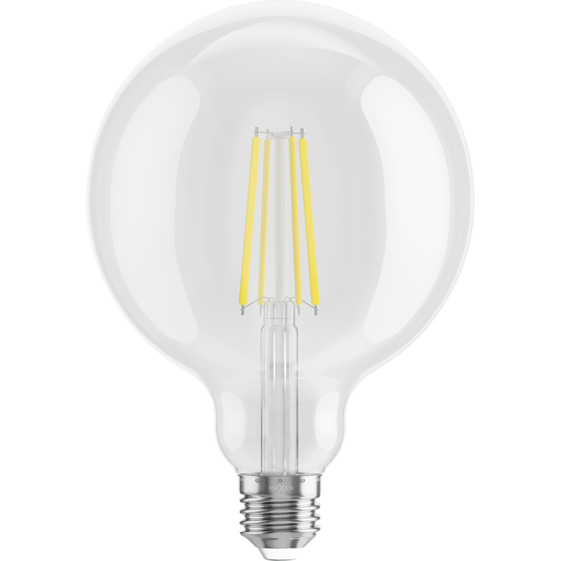 Mexen Vintis LED-Filamentlampe E27, G125, 8W, Neutral - 4000K, 1055 lm, klar - L158-E27-0840-00