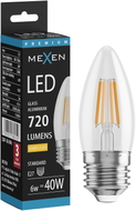 Mexen Vintis LED-Filamentlampe E27, C35, 6W, Warm - 2700K, 720 lm, klar - L154-E27-0627-00