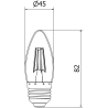 Mexen Vintis LED-Filamentlampe E27, C35, 6W, Warm - 2700K, 720 lm, klar - L154-E27-0627-00