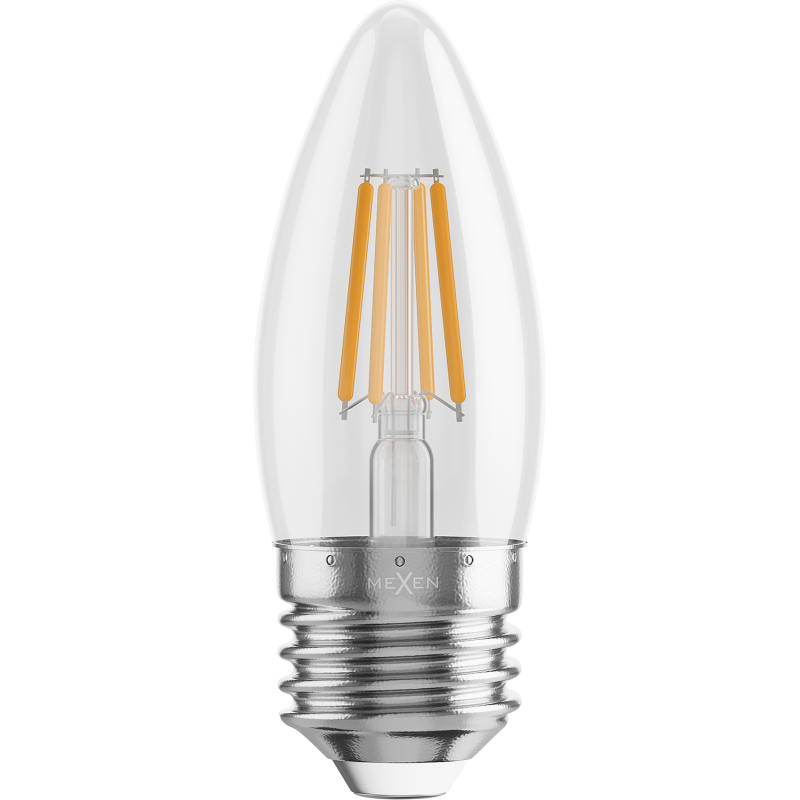 Mexen Vintis LED-Filamentlampe E27, C35, 6W, Warm - 2700K, 720 lm, klar - L154-E27-0627-00