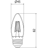 Mexen Vintis LED-Filamentlampe E27, C35, 6W, Neutral - 4000K, 720 lm, klar - L154-E27-0640-00