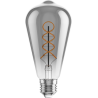 Mexen Vintis LED-Filament-Spirale Glühbirne E27, ST64, 6W, Warm - 2200K, 350 lm, rauchgrau - L162-E27-0622-70