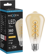 Mexen Vintis LED-Glühbirne Filament Spirale E27, ST64, 4W, Warm - 2200K, 360 lm, bernstein - L162-E27-0422-50