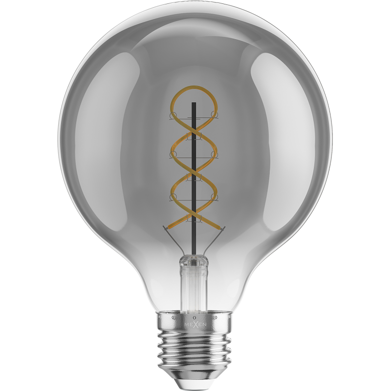 Mexen Vintis LED-Glühbirne Filament Spiral E27, G95, 8W, Warm - 2200K, 450 lm, Rauch - L167-E27-0822-70