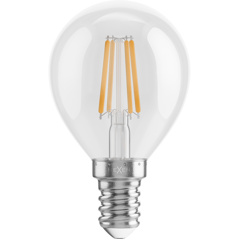 Mexen Vintis LED-Filament-Lampe E14, G45, 6W, Warmweiß - 2700K, 720 lm, klar - L156-E14-0627-00