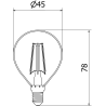 Mexen Vintis LED-Filamentlampe E14, G45, 4W, Neutral - 4000K, 470 lm, klar - L156-E14-0427-00 - L156-E14-0440-00