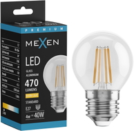 Mexen Vintis LED-Filamentlampe E27, G45, 4W, Warm - 2700K, 470 lm, klar - L156-E27-0427-00