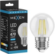 Mexen Vintis LED-Filament-Glühbirne E27, G45, 4W, Kalt - 6500K, 470 lm, klar - L156-E27-0465-00