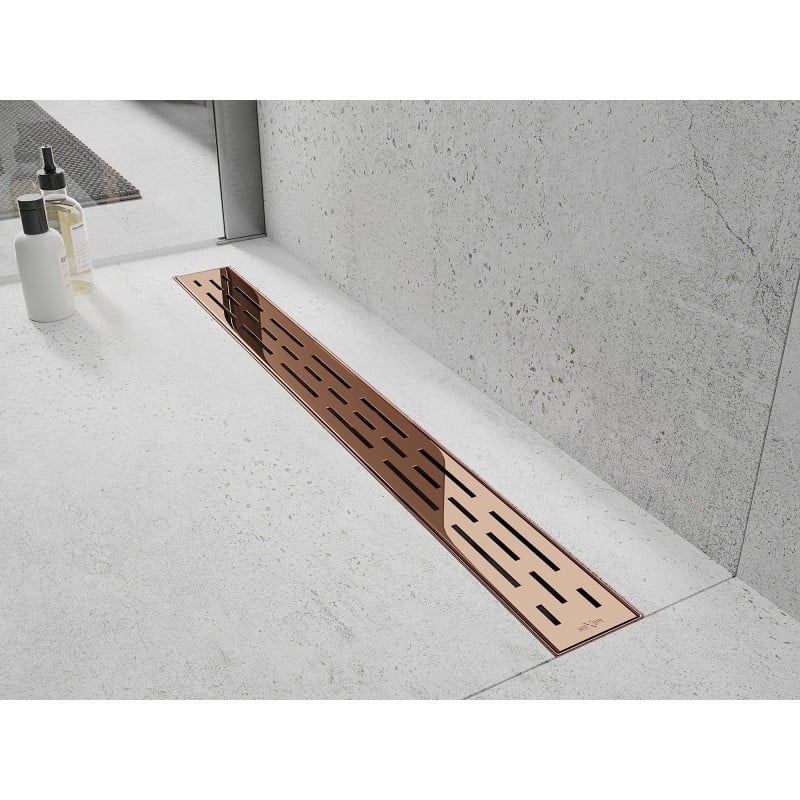Mexen Flat 360° M01 drehbarer linienförmiger Abfluss 60 cm, Roségold - 1620060-40