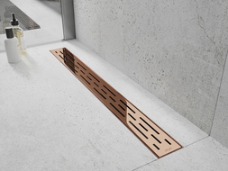 Mexen Flat 360° M01 Drehbarer Linienablauf 80 cm, Roségold - 1620080-40