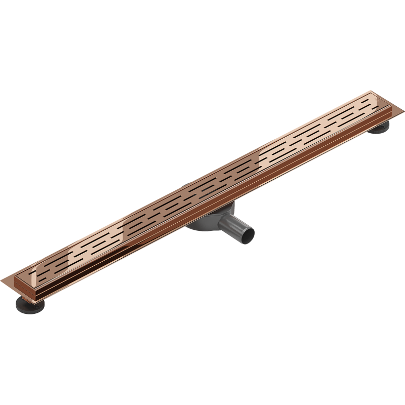 Mexen Flat 360° M01 Drehbarer Linienablauf 80 cm, Roségold - 1620080-40
