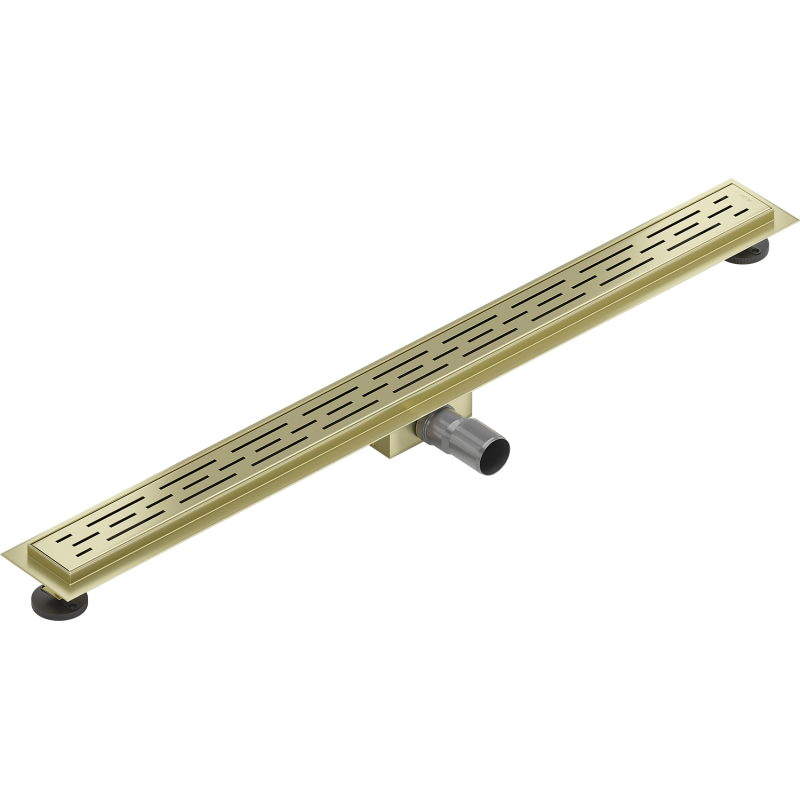 Mexen Flat M01 Linienentwässerung 80 cm, gebürstetes Gold - 1A20080-15
