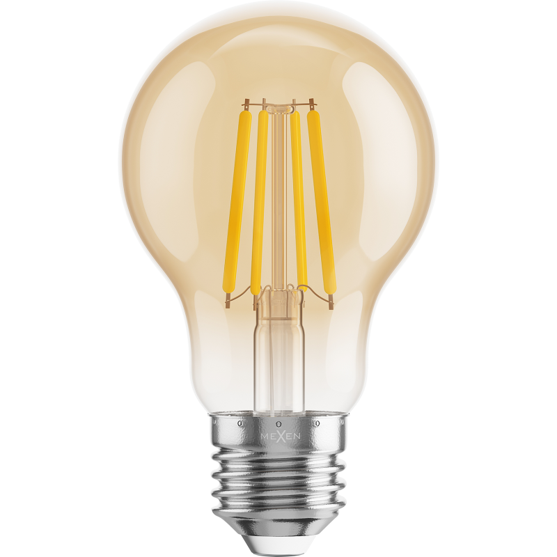 Mexen Vintis LED-Filamentlampe E27, A60, 4W, Warm - 2200K, 400 lm, amber - L150-E27-0422-50