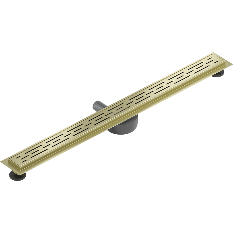 Mexen Flat 360° M01 drehbarer Linienablauf 90 cm, gebürstetes Gold - 1A20090-40