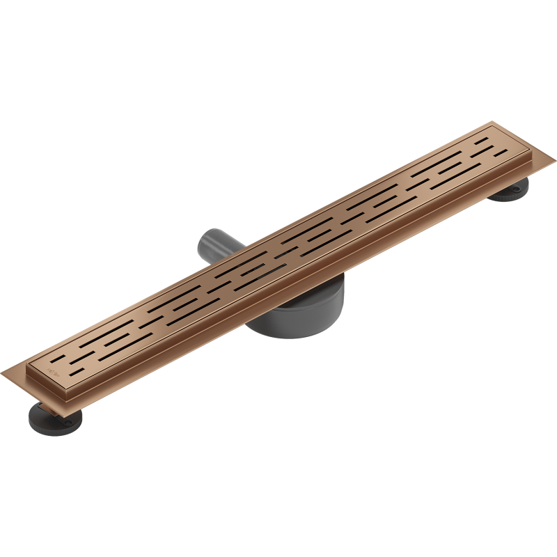 Mexen Flat 360° M01 Drehbarer Linienabfluss 60 cm, gebürstetes Kupfer - 1C20060-40