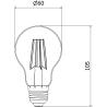 Mexen Vintis LED-Filamentlampe E27, A60, 6W, Warm - 2200K, 720 lm, klar - L150-E27-0622-00