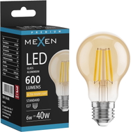Mexen Vintis LED-Filamentlampe E27, A60, 6W, Warm - 2200K, 600 lm, Amber - L150-E27-0622-50