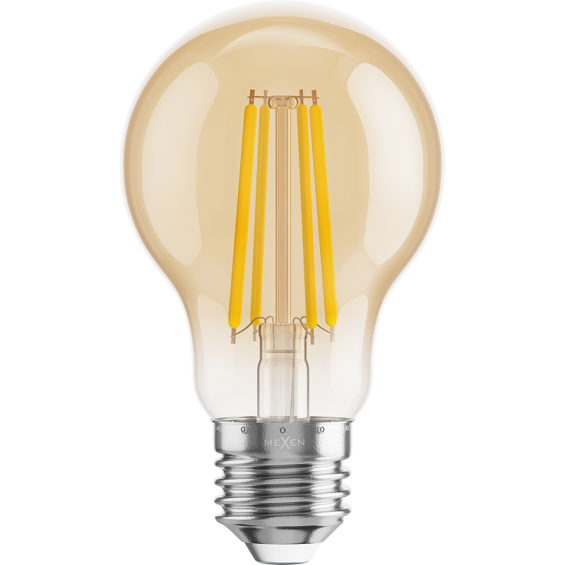 Mexen Vintis LED-Filament-Glühbirne E27, A60, 8W, Warm - 2200K, 750 lm, amber - L150-E27-0822-50
