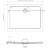 Mexen Apia Duschkabine Schiebetür 90 x 90 cm, transparent, schwarz + Flat Duschwanne, weiß - 840-090-090-70-00-4010B