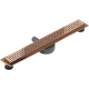 Mexen Flat 360° M08 Drehbarer Linienablauf 50 cm, Roségold - 1625050-40