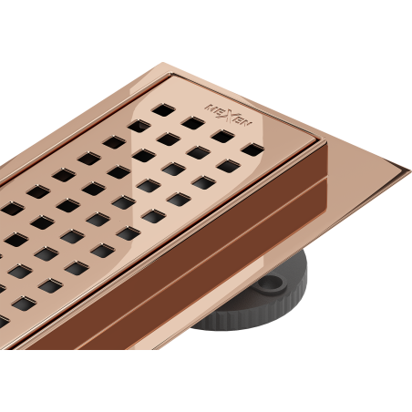 Mexen Flat 360° M08 Rotierender Linearablauf 60 cm, Roségold - 1625060-40