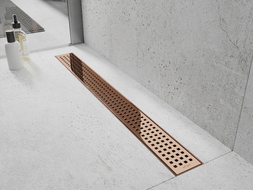 Mexen Flat 360° M08 Drehbarer Linienabfluss 70 cm, Roségold - 1625070-40