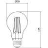 Mexen Vintis LED-Filament-Lampe E27, A60, 8W, Warm - 2700K, 1055 lm, klar - L150-E27-0827-00