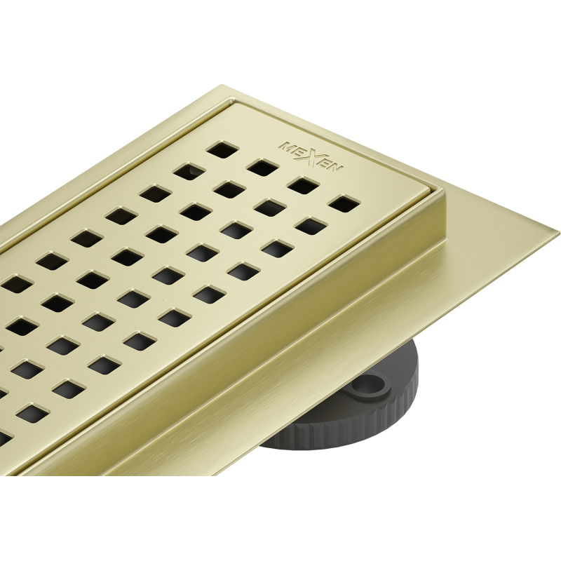 Mexen Flat M08 Linienentwässerung 70 cm, gebürstetes Gold - 1A25070-15