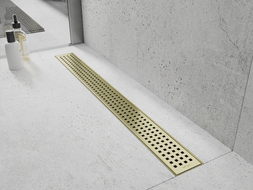 Mexen Flat M08 linearer Ablauf 100 cm, gebürstetes Gold - 1A25100-15