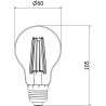 Mexen Vintis LED-Filamentbirne E27, A60, 10W, Warm - 2700K, 1320 lm, klar - L150-E27-1027-00