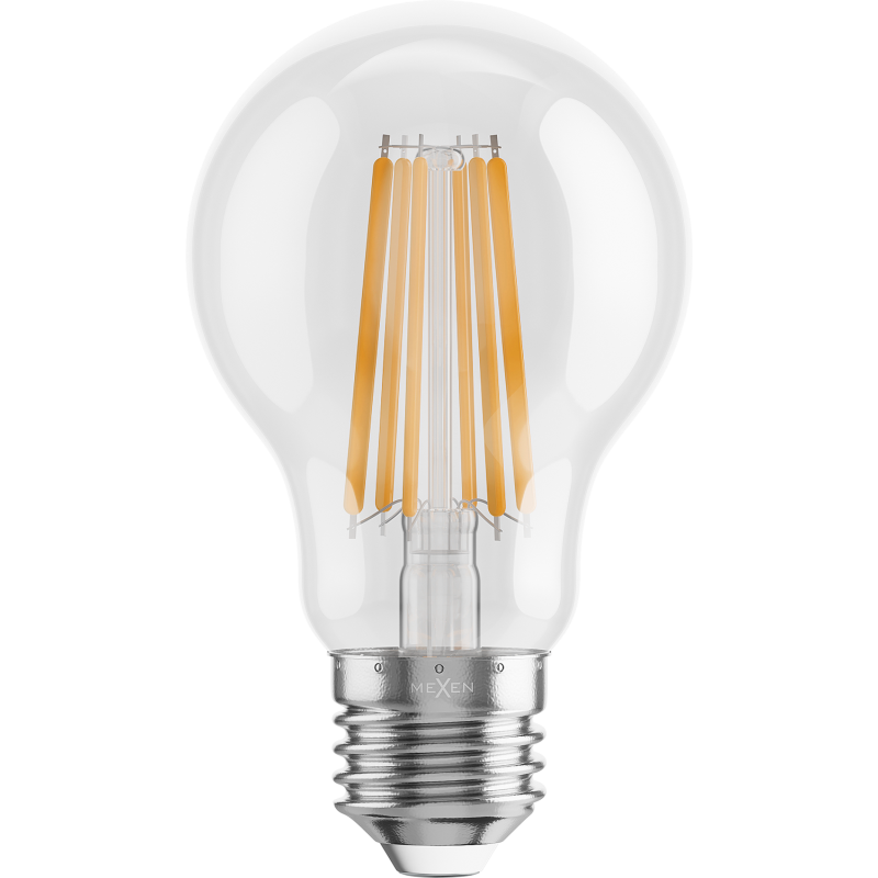 Mexen Vintis LED-Filamentlampe E27, A60, 12W, Warm - 2700K, 1585 lm, klar - L150-E27-1227-00