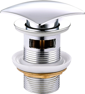 Mexen Click-Clack quadratisch mit Überlauf, Chrom - 79926-00