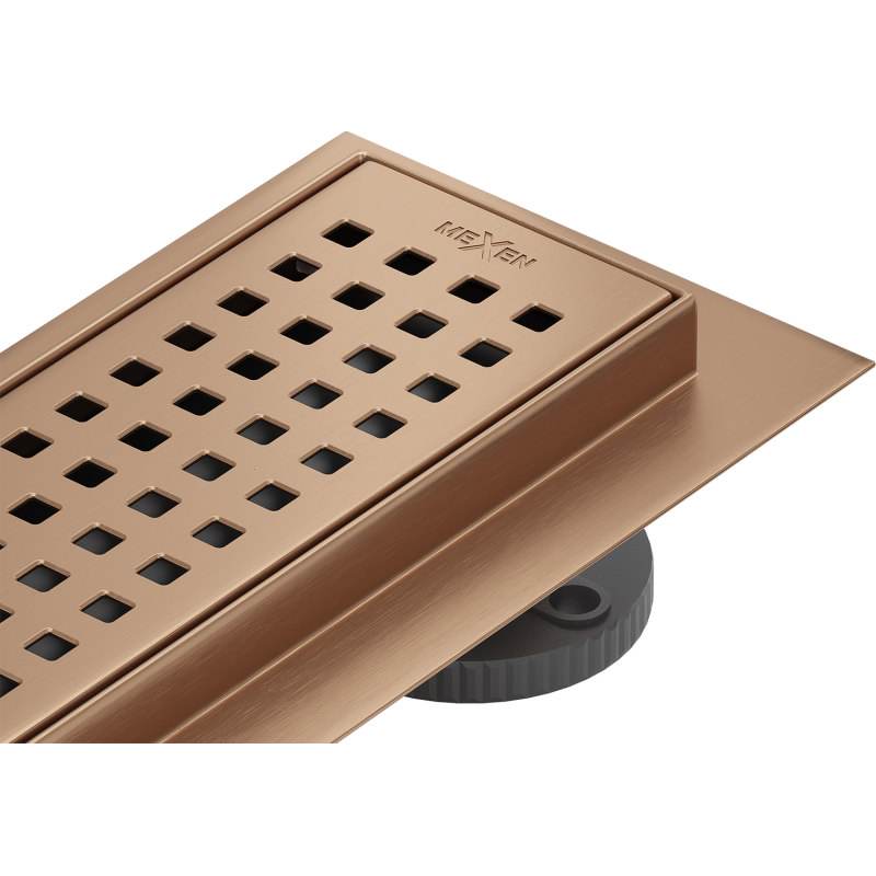 Mexen Flat 360° M08 Drehbarer Rinnenablauf 90 cm, gebürstetes Kupfer - 1C25090-40