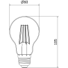 Mexen Vintis LED-Filament-Glühbirne E27, A60, 4W, Kalt - 6500K, 470 lm, klar - L150-E27-0465-00