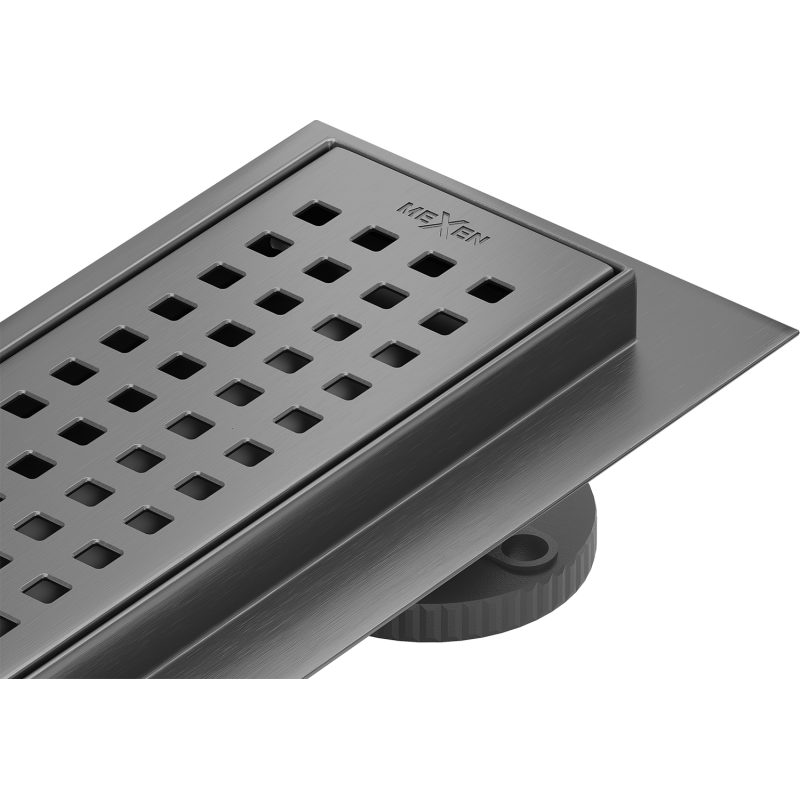 Mexen Flat 360° M08 Drehbarer Linienablauf 50 cm, gebürstetes Gun Grey - 1E25050-40