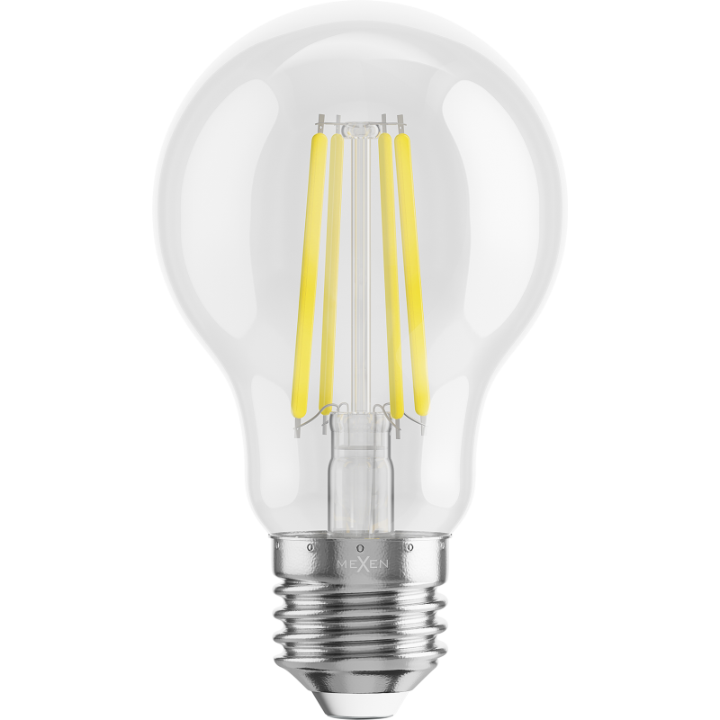 Mexen Vintis LED-Filamentlampe E27, A60, 8W, Kaltweiß - 6500K, 1055 lm, klar - L150-E27-0865-00