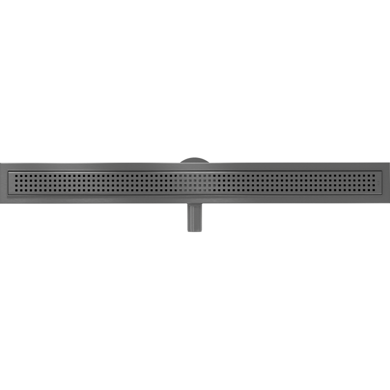 Mexen Flat 360° M08 drehbarer Linienablauf 80 cm, gebürstetes Gun Gray - 1E25080-40